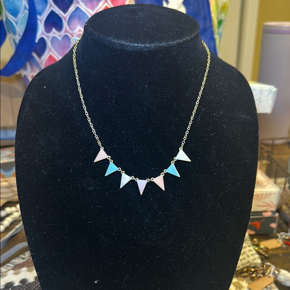 Elegant Multicolor Triangle Necklace